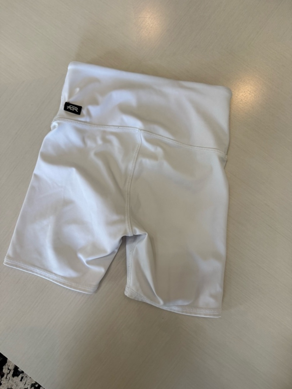 Kids White Performance Bike Shorts
